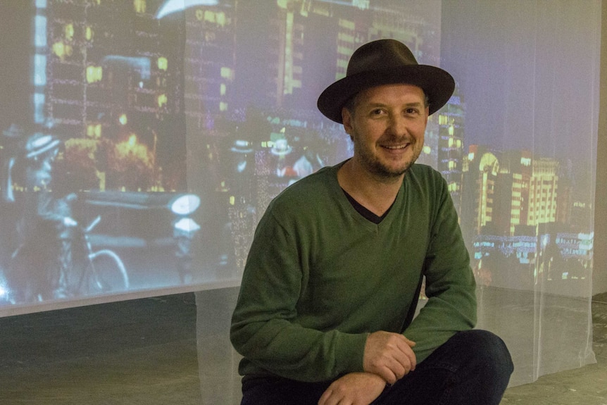 Roly Skender, projection artist and creator of Accidental Cinema