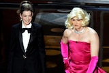 Hosts Anne Hathaway and James Franco perform onstage during the Oscars