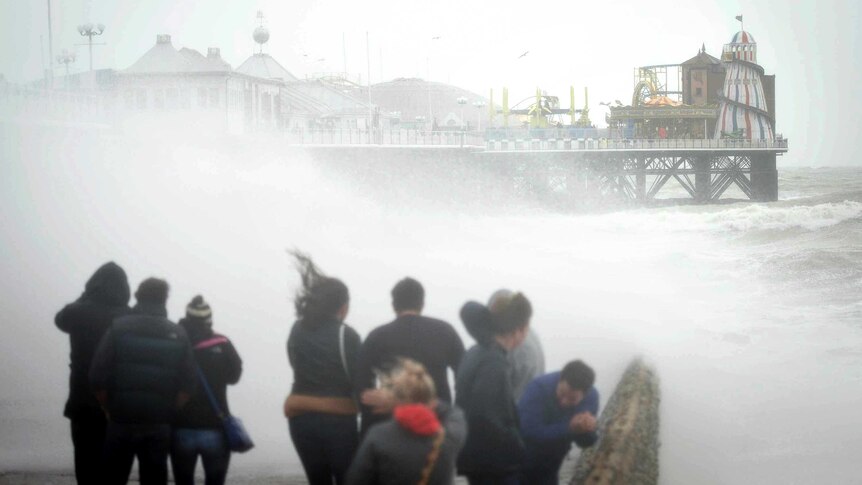 Large waves batter Brighton seafront