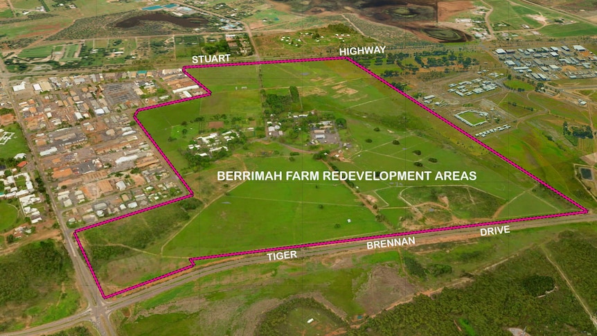 Outline of the Berrimah Farm redevelopment area, about 10km from Darwin's CBD.