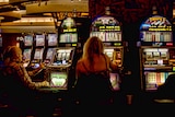 People playing pokie machines at the Cherokee Casino in Siloam Spring,