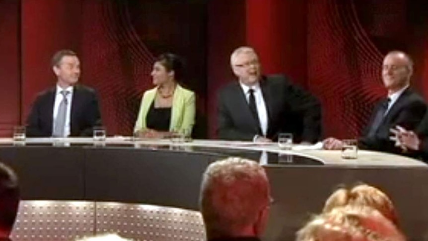 Q&A panel including Christopher Pyne disrupted by protesters