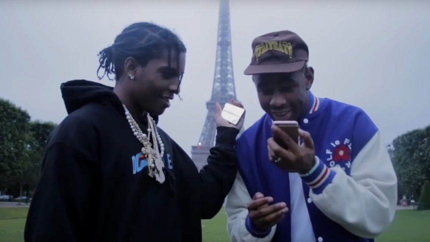A$AP Rocky and Tyler the Creator at the Eiffel Tower