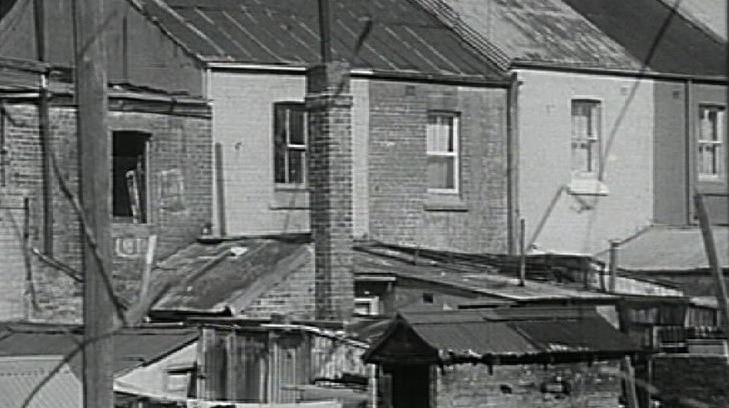 Photo of The Block in Redfern from the 1970s.