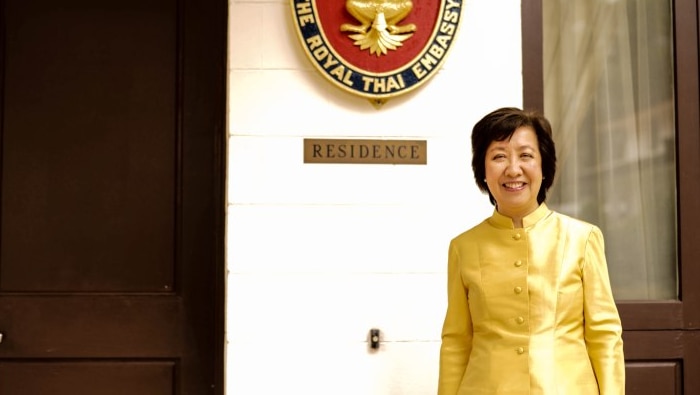 Thai Ambassador to Australia Nantana Sivakua at the Royal Thai Embassy in Canberra