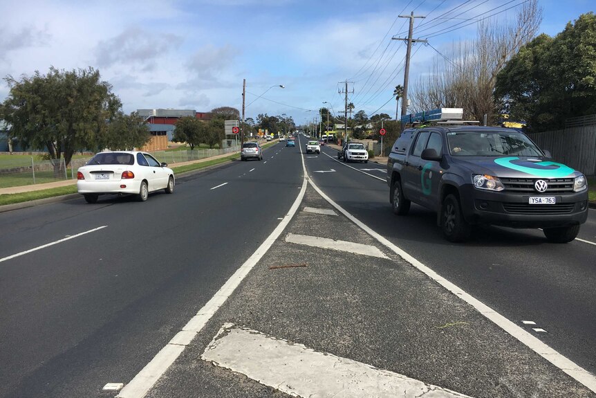 Traffic along Eastbourne Road, Rosebud, on Victoria's Mornington Peninsula.