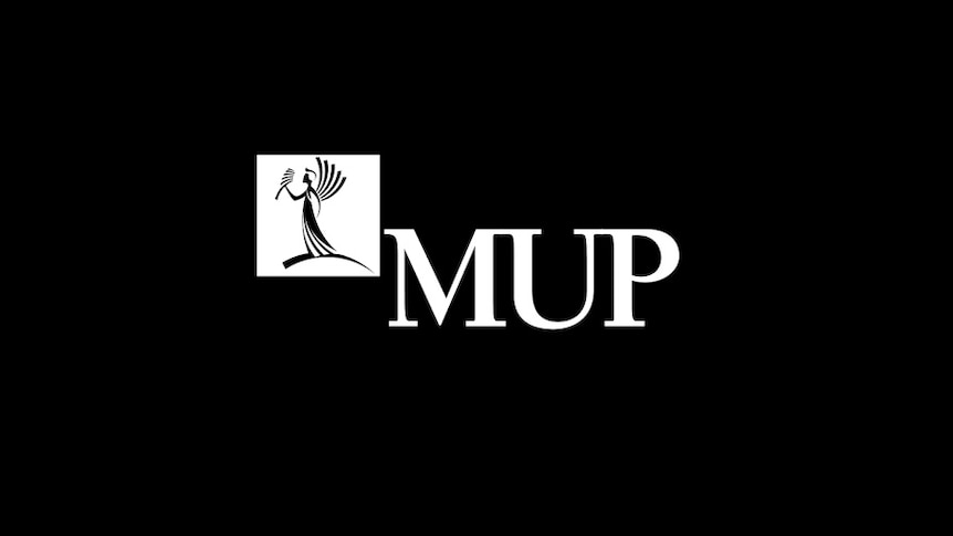 The logo of Melbourne University Publishing, featuring an abstracted ancient figure (possibly the Muse, Clio)