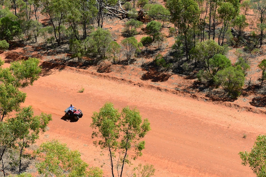 John Bull on a quad bike