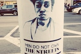A poster highlighting street harassment.