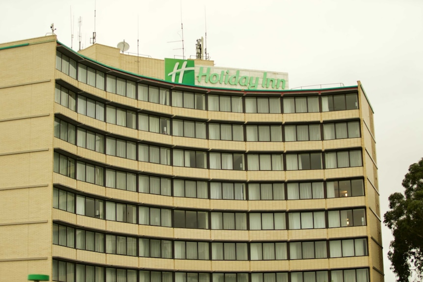 A Holiday Inn which is being used as a quarantine hotel.