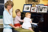 Diana with young sons William and Harry