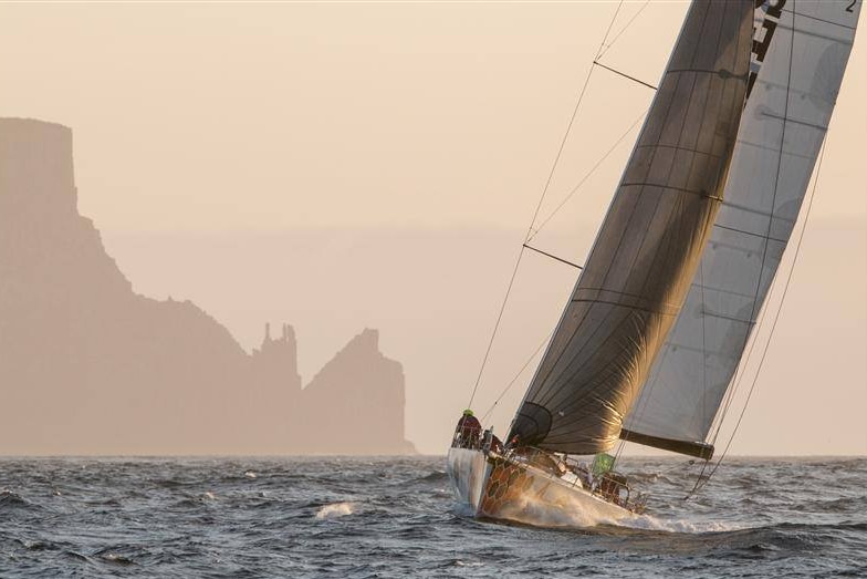 Sydney To Hobart competitor Spirit Of Mateship crosses Storm Bay en route to Hobart, December 29, 2014.