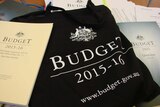 2015 federal budget papers and carry bag