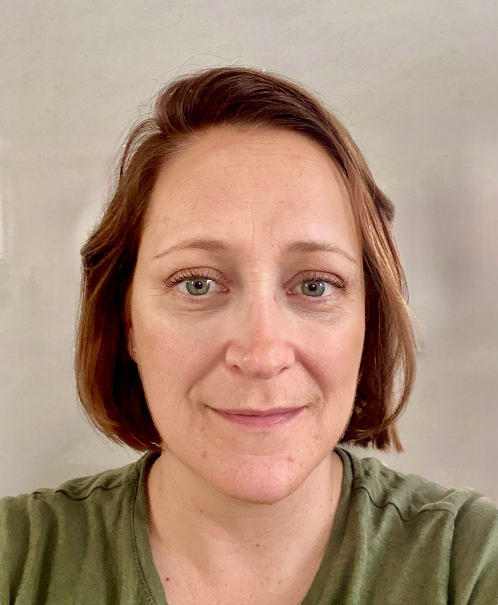 A close up of a woman's face.
