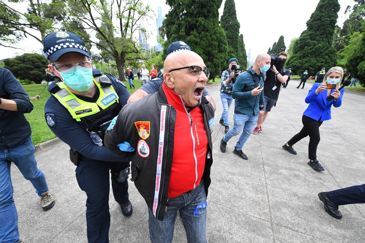 Police Arrest Demonstrators At Melbourne Protest Against Victoria's ...