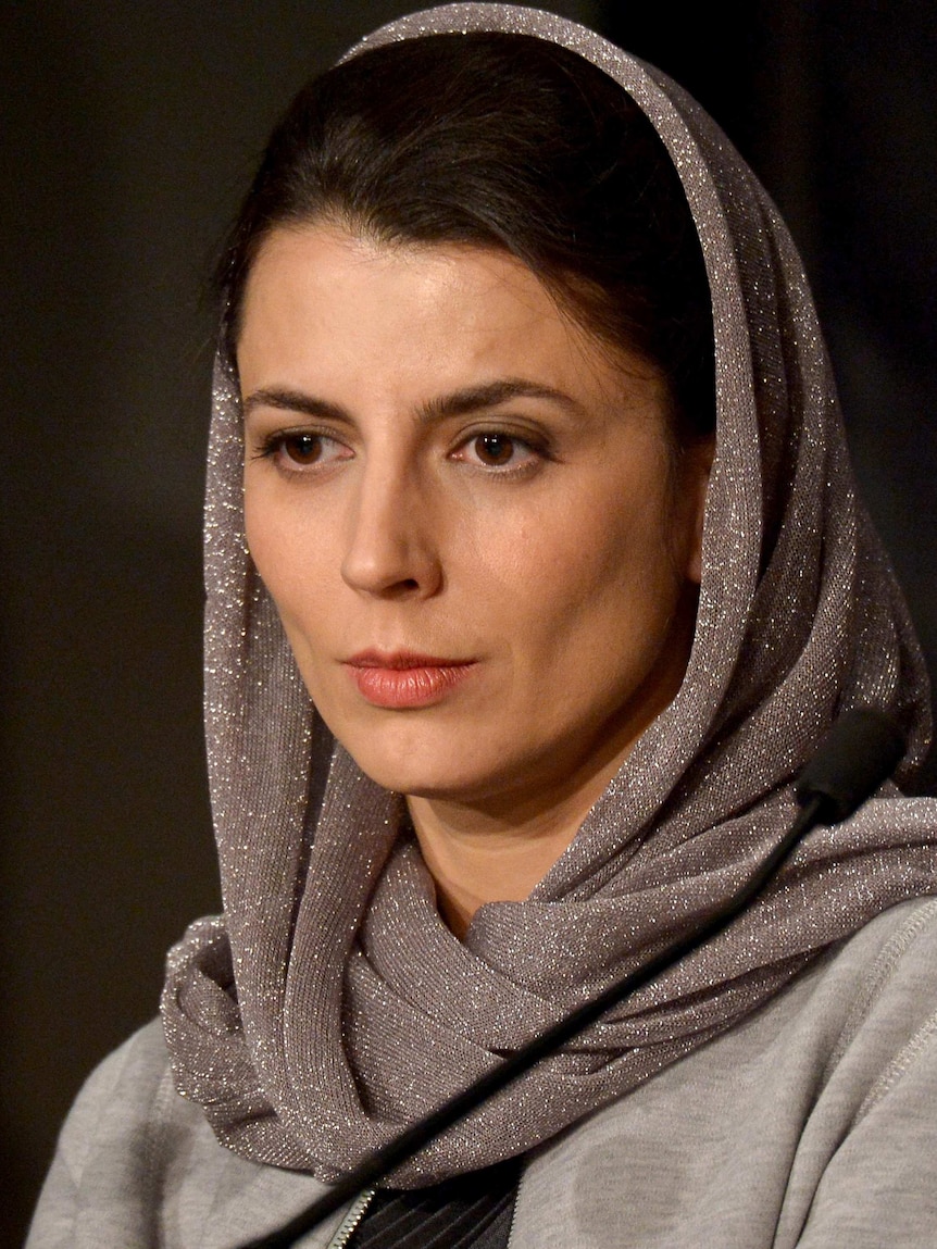 Leila Hatami attends a press conference at the Cannes Film Festival.