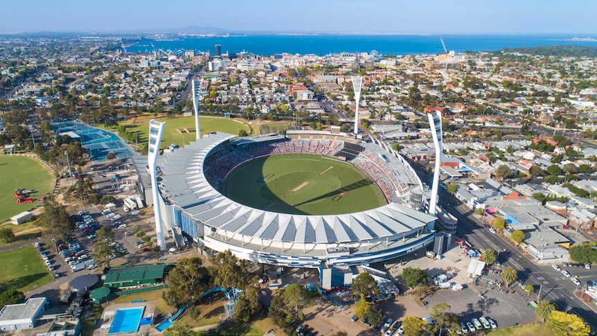 Kardinia Park from an aerial perspective.