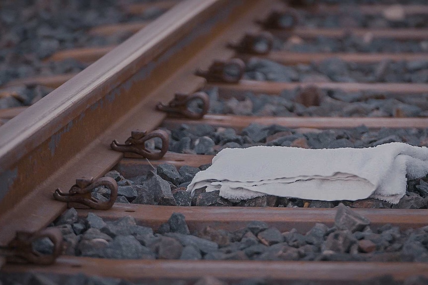 Towel on the tracks