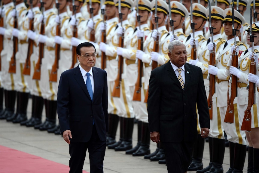 Leqiang and Bainimarama in Beijing