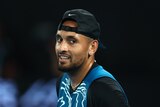 Nick Kyrgios looks to one side