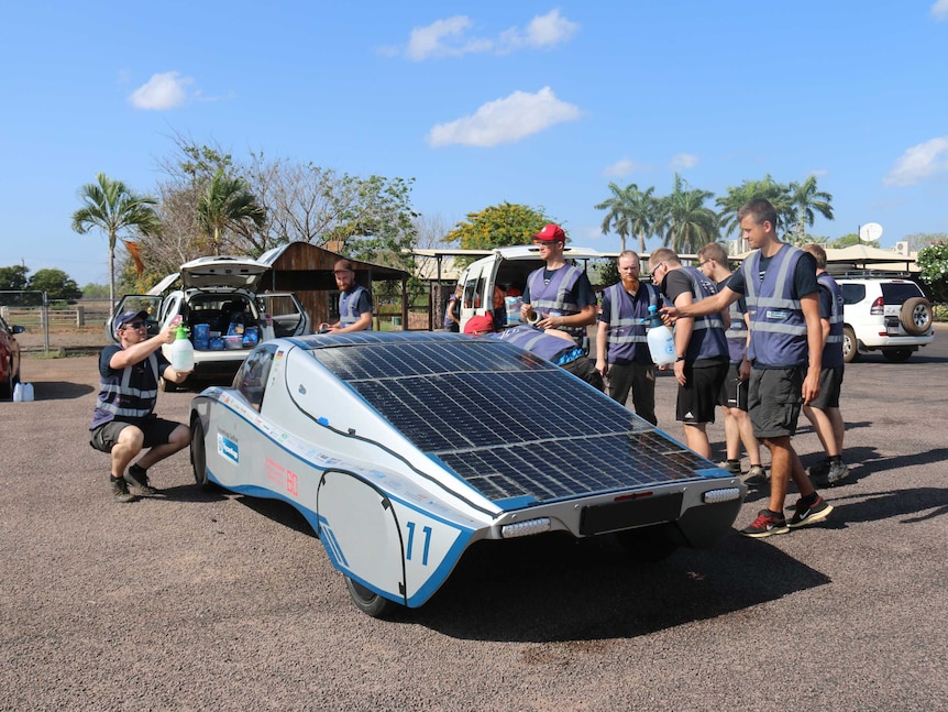 Solar car testing in Northern Territory conditions