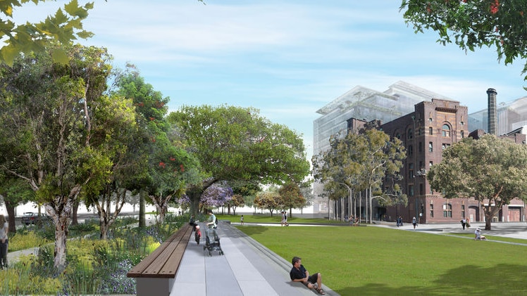 Artists impression of Sydney's new 'Central Park'