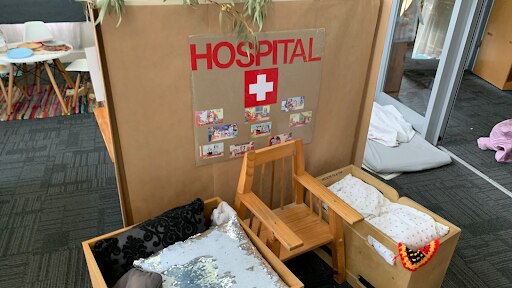 A play Hospital made as a role-plays base for toddlers