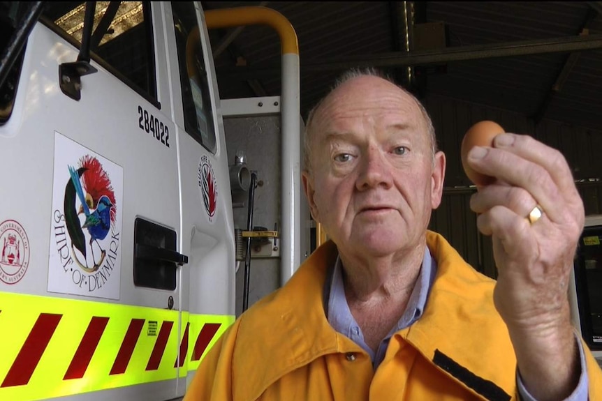 Volunteer firefighter and industrial designer Chris Probert.