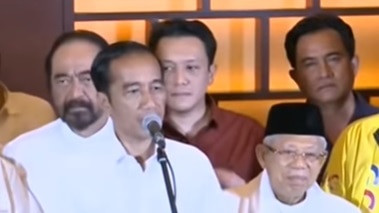 Jokowi tanggapi hasil hitung cepat.
