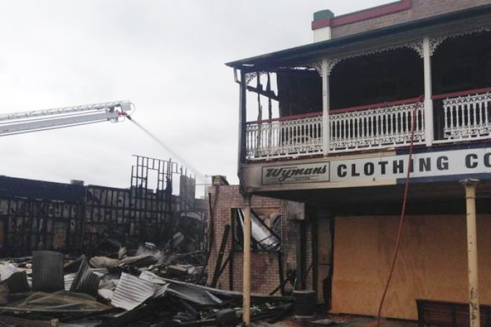 Aftermath of fire at Imperial Hotel in Gatton