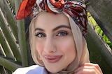 Instagrammer Yasmin Jay wearing hijab with bandana over the top.
