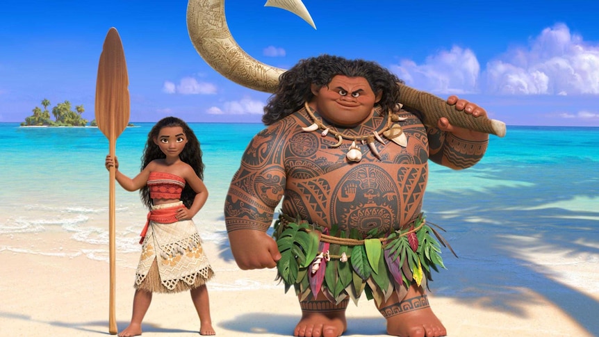 Moana and Maui, from Disney's Moana. The film's "obese" depiction of Maui has been controversial in the Pacific.
