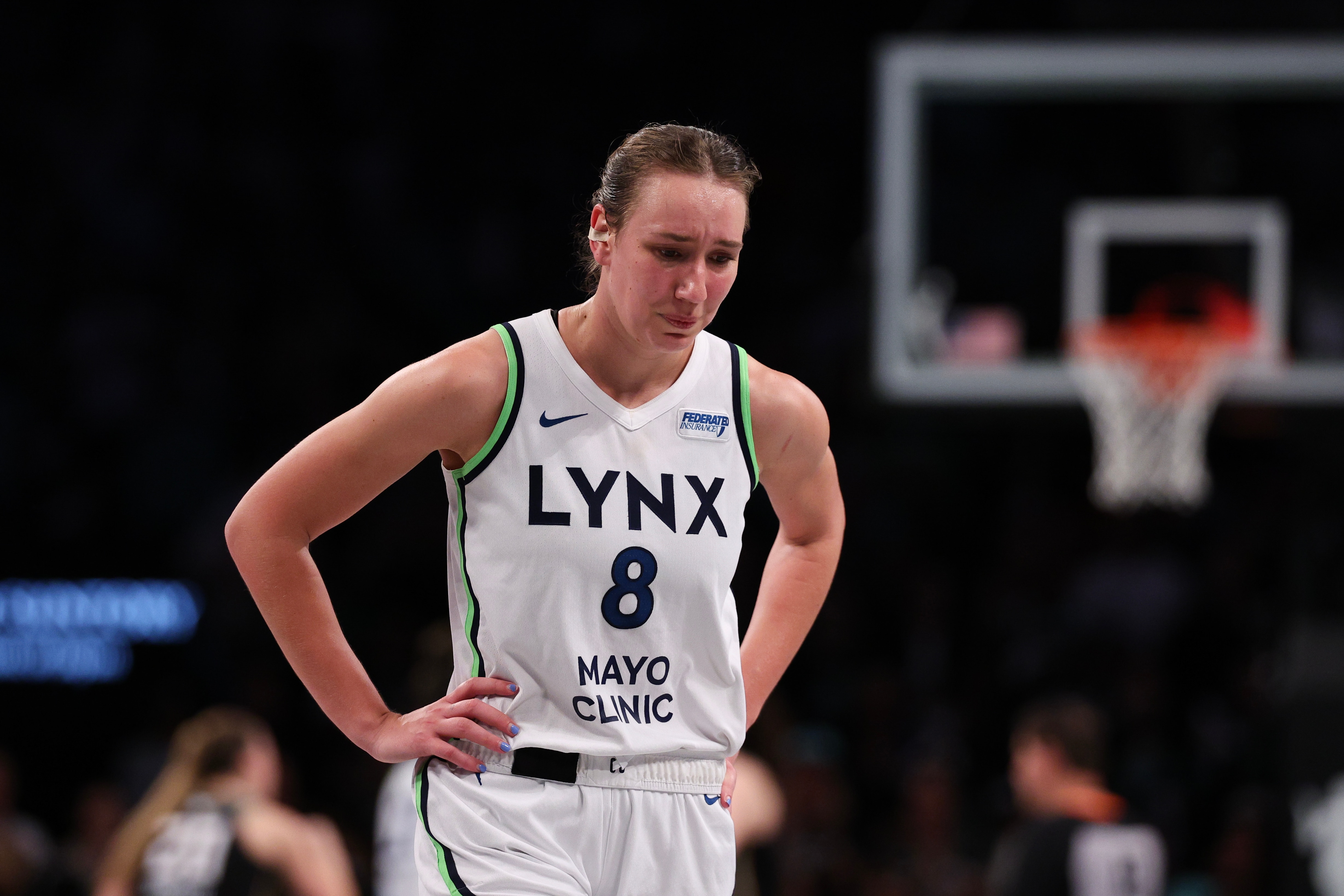 Alanna Smith in tears during game five of the WNBA Finals