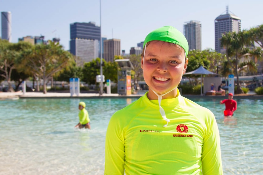 Little Lifesaver at South Bank in the water.