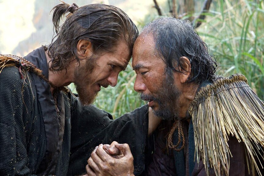 Shinya Tsukamoto and Andrew Garfield in Silence