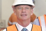 TV still of Qld premier Campbell Newman on the campaign trail.