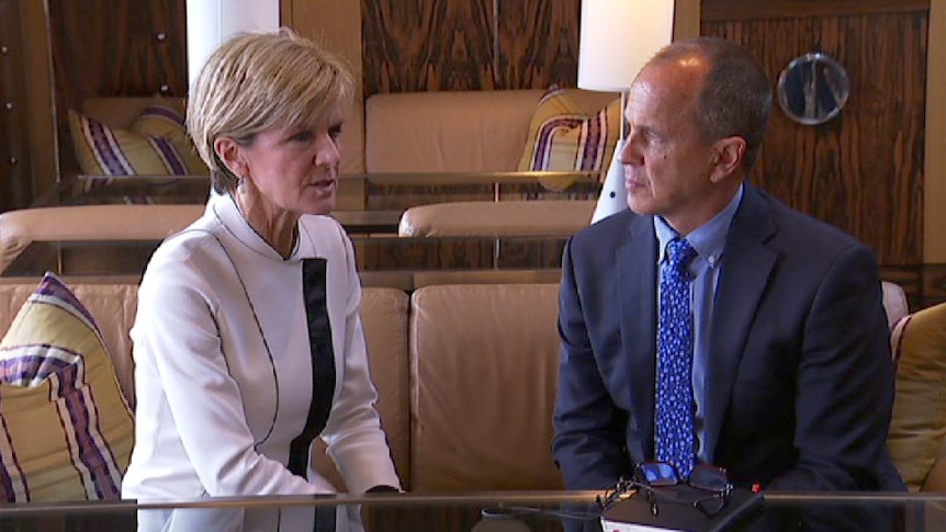 Julie Bishop and Peter Greste