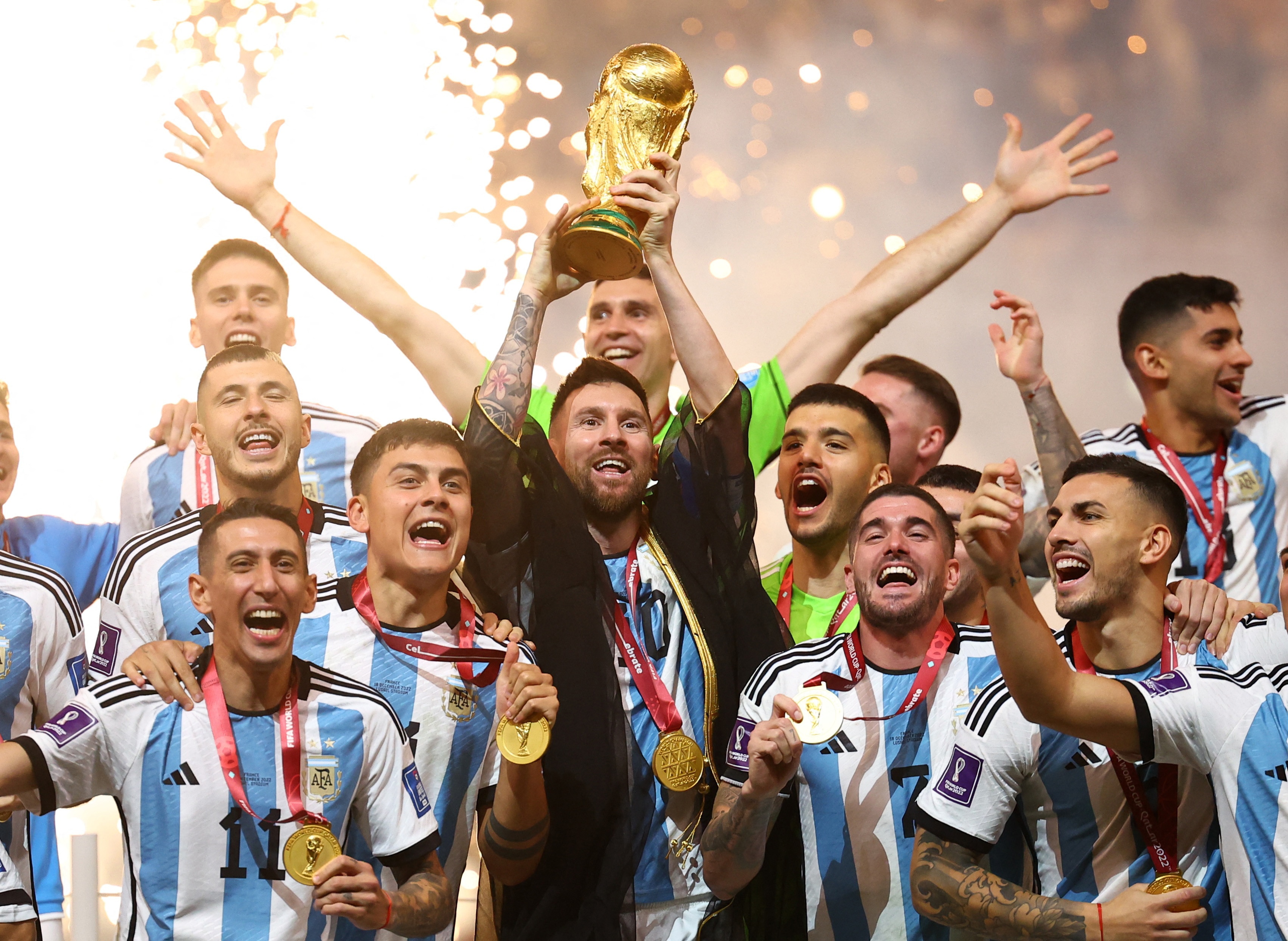 Lionel Messis Argentina win the 2022 FIFA World Cup in penalty shootout after thrilling 3-3 draw with France