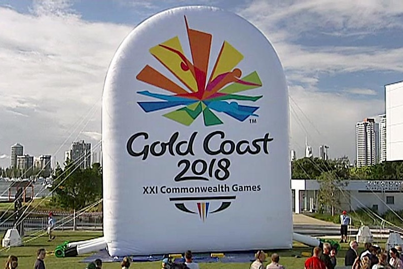 The Gold Coast 2018 Commonwealth Games emblem is unveiled on Queensland's Gold Coast.