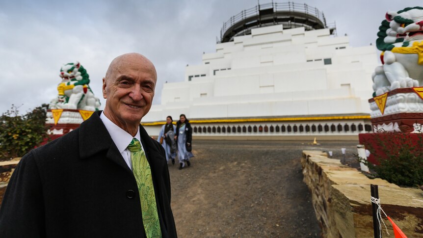 Ian Green and the $20 million stupa in Myers Flat just outside of Bendigo.