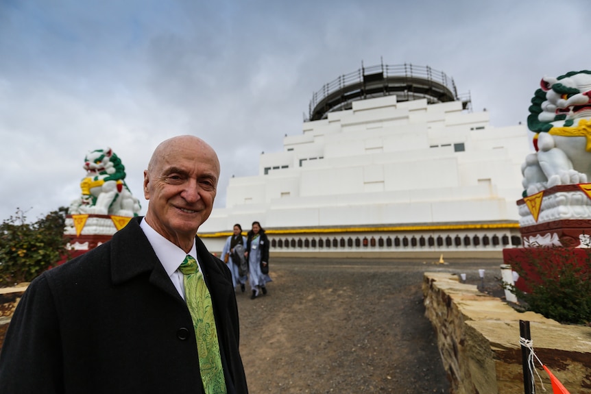 Ian Green and the $20 million stupa in Myers Flat just outside of Bendigo.
