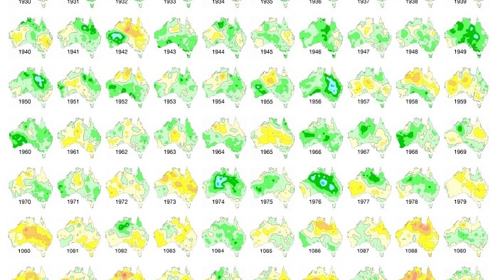 Temperatures across Australia over the past 110 years.