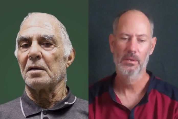A composite image of Israeli hostages Gadi Moses and Elad Katzir. 