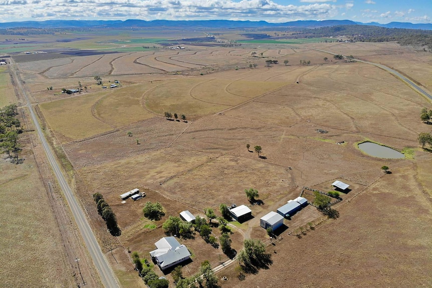 Aerial view of Warwick solar farm site