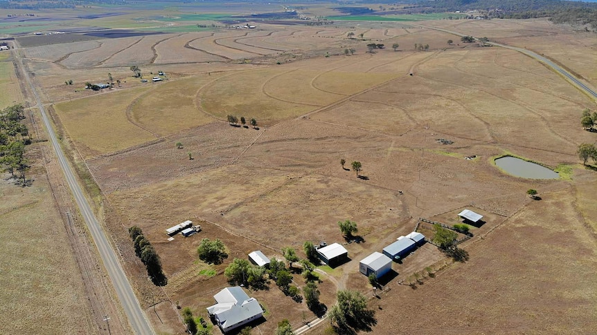 Aerial view of Warwick solar farm site