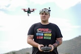 Townsville FPVR founder Zack Martin-Taylor flying his quadcopter.