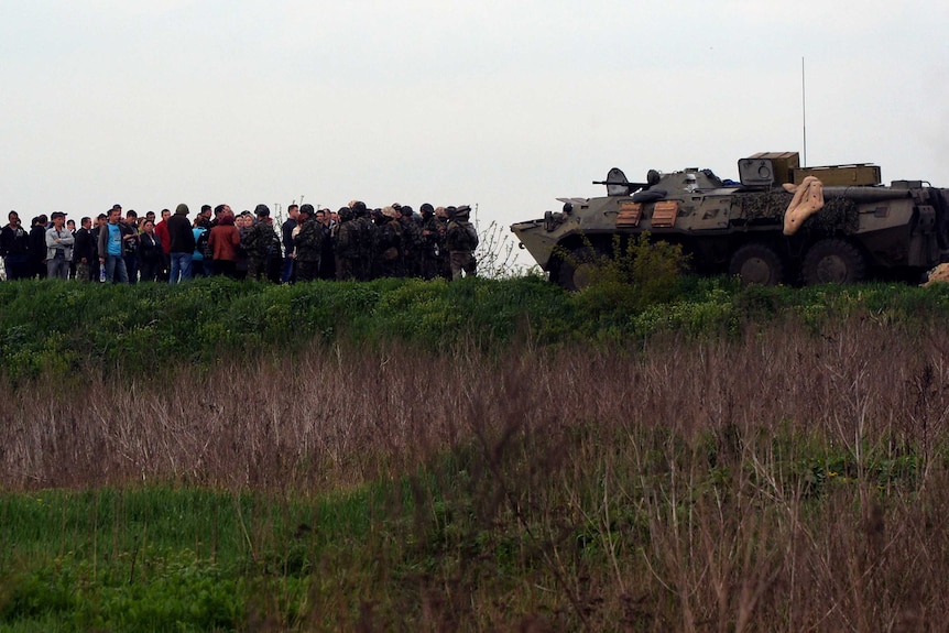 Ukraine tank standoff
