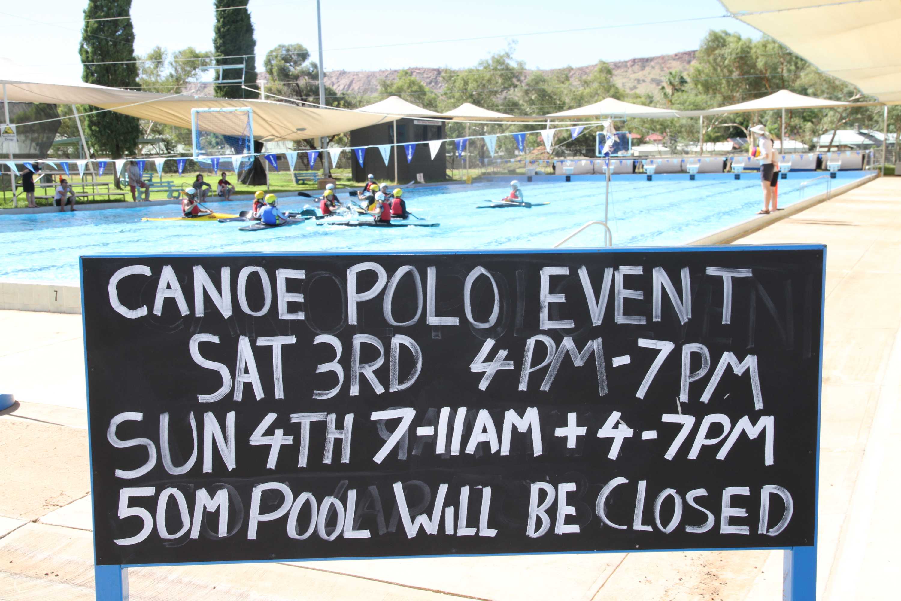 No river? No problem! Desert canoe polo players turn to the pool in