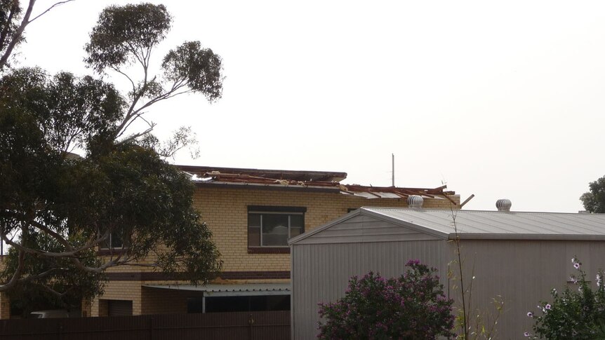 A house lost its roof in Napperby
