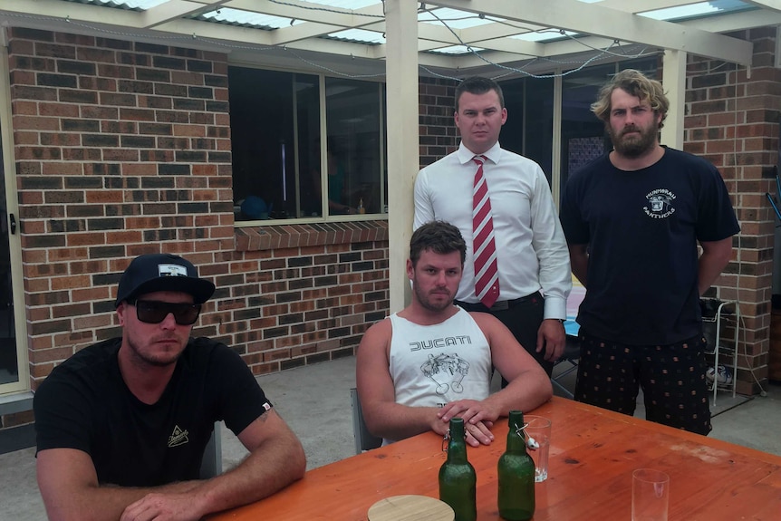 Four men who attempted to stop a sinking seaplane on the Hawkesbury River at Cowan on New Year's Eve.
